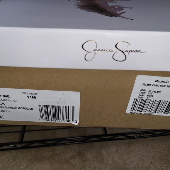 NWB Jessica Simpson Black Stretch Supreme Microsuede Selmie Platform  SZ 11M - Picture 6 of 6